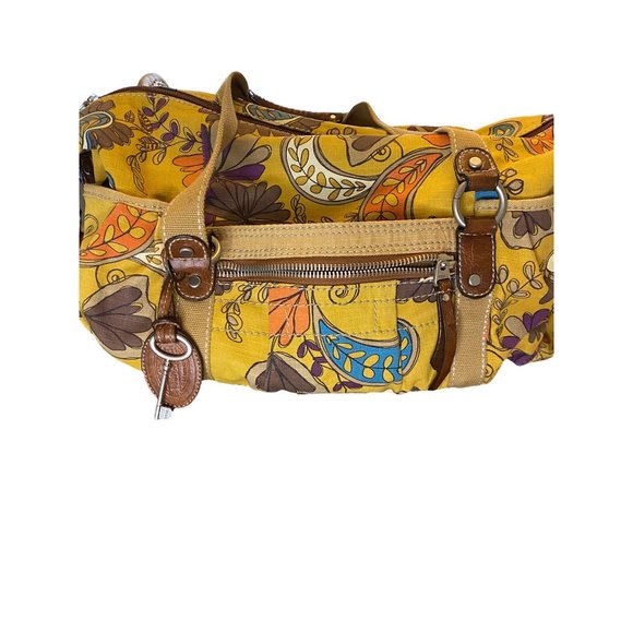 Fossil Long Live Vintage Boho Floral Canvas Weekend Duffel Bag - Picture 3 of 16